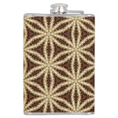 Elegant Goud en Bruin Steranijs Heupfles (Achterkant)