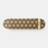 Elegant Goud en Bruin Steranijs Persoonlijk Skateboard (Horizontaal)