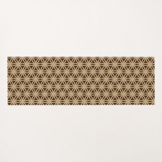 Elegant Goud en Bruin Steranijs Yogamat (Achterkant (horizontaal))