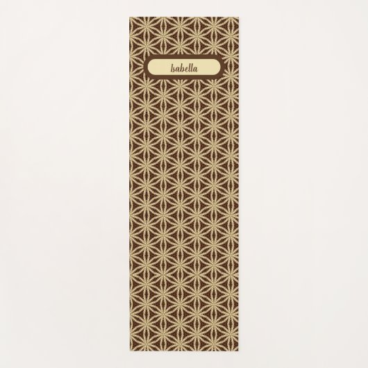 Elegant Goud en Bruin Steranijs Yogamat (Voorkant)