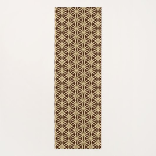 Elegant Goud en Bruin Steranijs Yogamat (Achterkant)