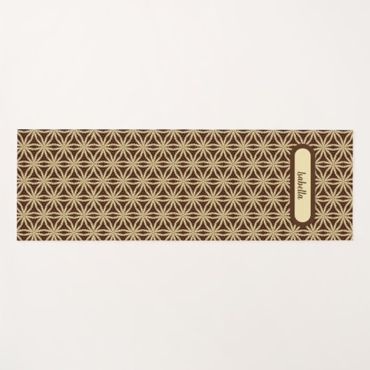 Elegant Goud en Bruin Steranijs Yogamat (Voorkant (horizontaal))