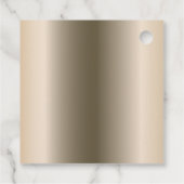 Elegant goud en diamant 50ste verjaardag bedankjes labels (Achterkant)