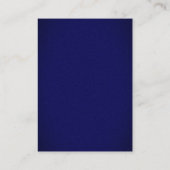 Elegant Goud en Donkerblauw Bruiloft Gebed Kaart Plaatskaartje (Achterkant)