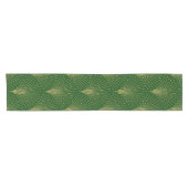 Elegant & Goud en Groen Art-Deco Patroon Korte Tafelloper (Horizontaal)