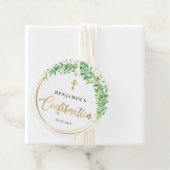 Elegant goud en groen bevestiging bedankjes labels (In situ)