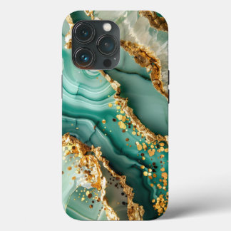 Elegant Goud En Groen Marmer Case-Mate iPhone Case