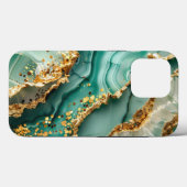 Elegant Goud En Groen Marmer Case-Mate iPhone Case (Achterkant (horizontaal))