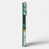 Elegant Goud En Groen Marmer Case-Mate iPhone Case (Achterkant / Rechts)