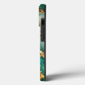 Elegant Goud En Groen Marmer Case-Mate iPhone Case (Achterkant / Links)
