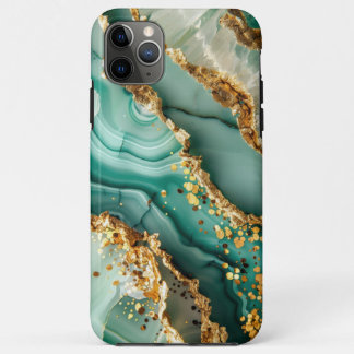 Elegant goud en groen marmer Case-Mate iPhone case