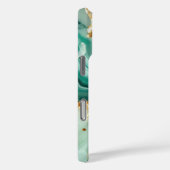 Elegant Goud En Groen Marmer Case-Mate iPhone Case (Achterkant / Rechts)