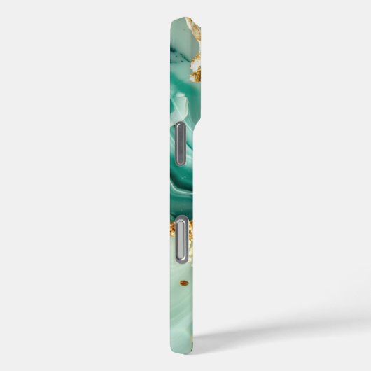Elegant Goud En Groen Marmer Case-Mate iPhone Case (Achterkant / Rechts)