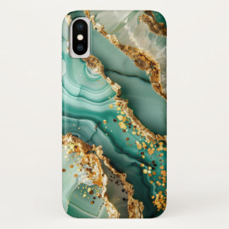 Elegant Goud En Groen Marmer Case-Mate iPhone Case