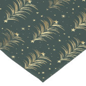 Elegant goud en groen monogram boompatroon lange tafelloper (Hoek)