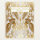 Elegant Goud en Ivoor Bruiloft Planner (Voorkant)