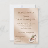 Elegant Goud en Ivoor Bruiloft Vrijgezellenfeest I Kaart (Achterkant)