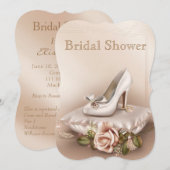 Elegant Goud en Ivoor Bruiloft Vrijgezellenfeest I Kaart (Voorkant / Achterkant)