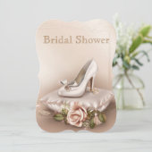 Elegant Goud en Ivoor Bruiloft Vrijgezellenfeest I Kaart (Staand voorkant)