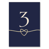 Elegant Goud en Navy Blue Bruiloft Kaart (Voorkant)