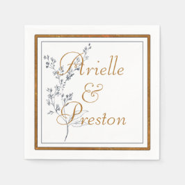 Elegant Goud en Navy Papier Servet