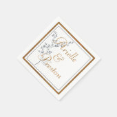 Elegant Goud en Navy Papier Servet (Hoek)