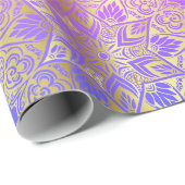 Elegant goud en regenboog mandala patroon cadeaupapier (Rol Hoek)