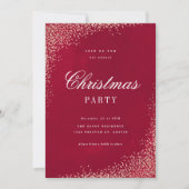 Elegant goud en rood kerstfeest kaart (Voorkant)