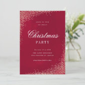 Elegant goud en rood kerstfeest kaart (Staand voorkant)
