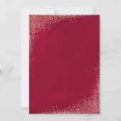 Elegant goud en rood kerstfeest kaart (Achterkant)