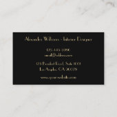 elegant goud en smaragd ontwerp Japanse stijl Visitekaartje (Achterkant)