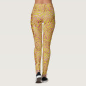Elegant goud en stoffig roze Zebra ontwerp Leggings (Achterkant)