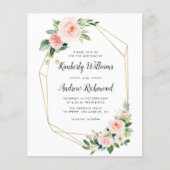 elegant goud en wazige florale geometrie (Voorkant)