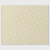 Elegant goud en wit filigraan op wit cadeaupapier (Vlak)