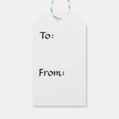 Elegant Goud en Wit Filigraan op Wit Gift Label Cadeaulabel (Achterkant)