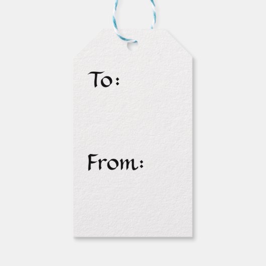 Elegant Goud en Wit Filigraan op Wit Gift Label Cadeaulabel (Achterkant)