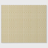 Elegant goud en wit geometrisch patroon cadeaupapier (Vlak)