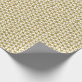 Elegant goud en wit geometrisch patroon cadeaupapier (Hoek)