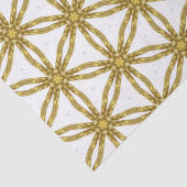 Elegant goud en wit geometrisch patroon tissuepapier (Detail)