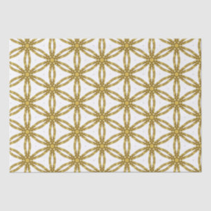 Elegant goud en wit geometrisch patroon  tissuepapier