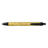 Elegant goud en wit glitter zwarte inkt pen (Achterkant)