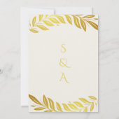 Elegant Goud en Wit Islamitisch Bruiloft Kaart (Achterkant)