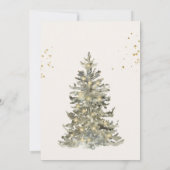 Elegant goud en wit kerstfeest kaart (Achterkant)