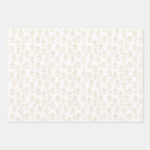 Elegant Goud en Wit Kerstmis Inpakpapier Vel (Voorkant 2)