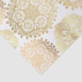 Elegant goud en wit mandala patroon tissuepapier (Detail)