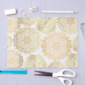 Elegant goud en wit mandala patroon tissuepapier (Craft)