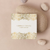 Elegant goud en wit paisley bruiloft planner vierkante visitekaartje