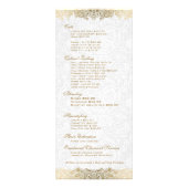 Elegant goud en wit paisley kanten patroon reclamekaart (Achterkant)