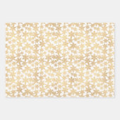 Elegant Goud en Wit Sneeuwvlokken Kerstmis Inpakpapier Vel (Voorkant 3)