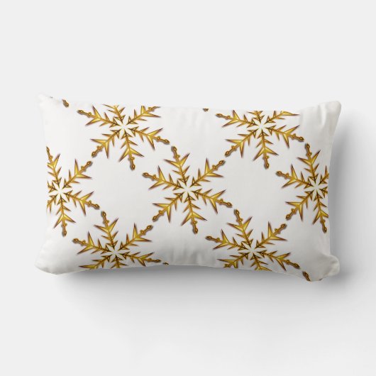 Elegant goud en wit vrolijk kerstfeest kussen (Achterkant)